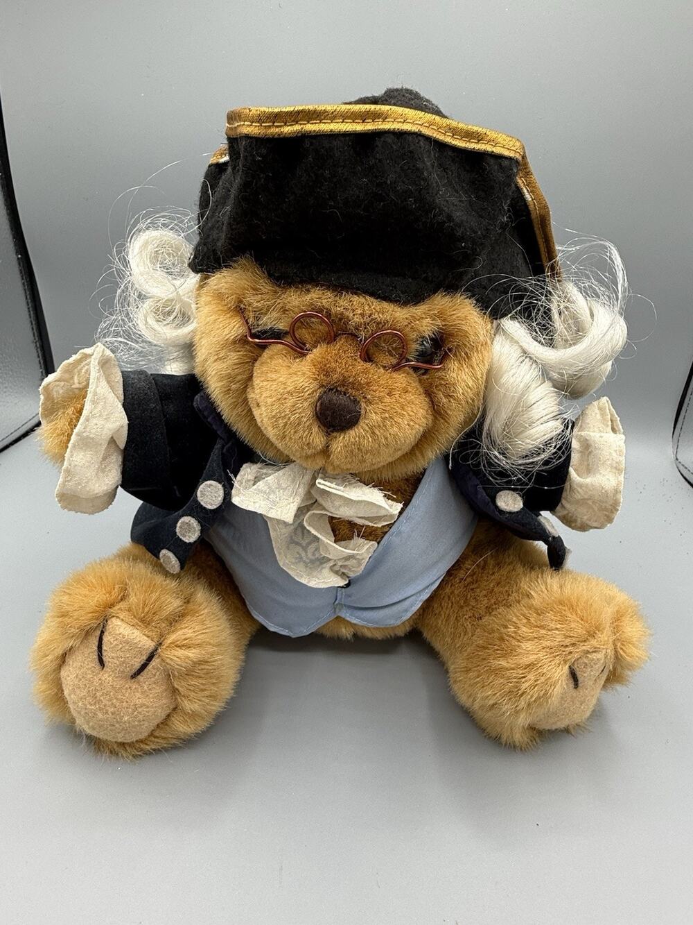 Art Color Creations Benjamin Franklin Teddy Bear Plush 10” Colonial Costume